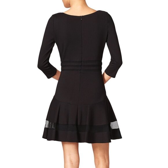 Erin Fetherston 2 Black Tess Dress Fit Flare Sheer - Picture 2 of 13